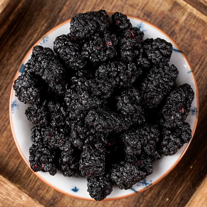 Premium Dried Black Mulberries Large Fruit